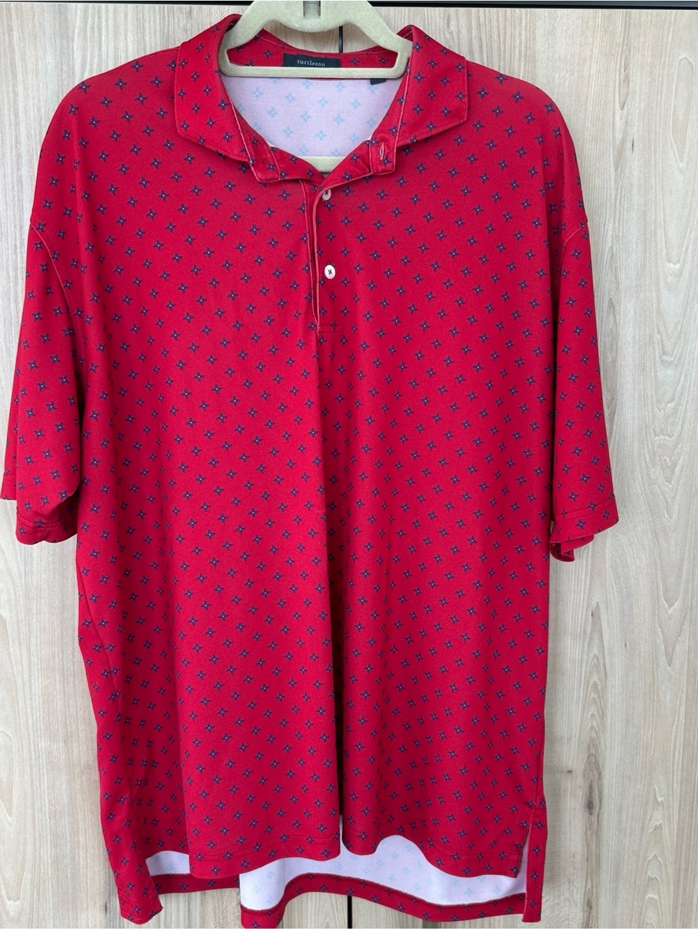 Turtleson Performance Golf Polo Men’s XL Red Short Sleeve Stretch